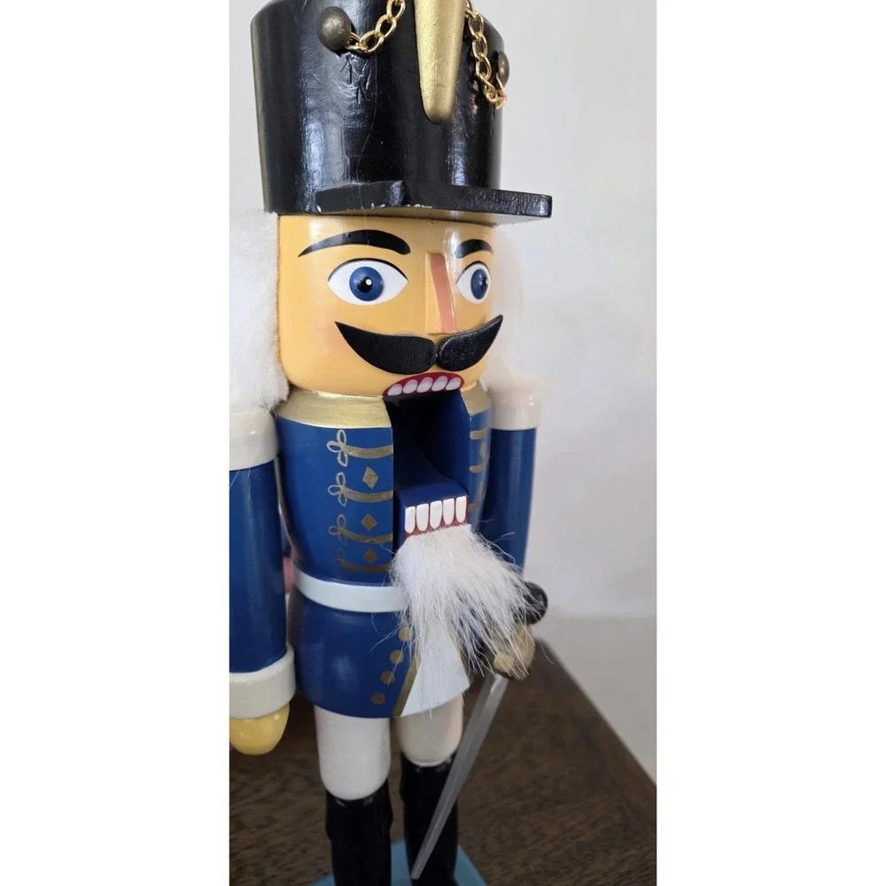 German Hussar Nutcracker in Blue The Blue Dragoons Soldiers‎ EUC 13.5
